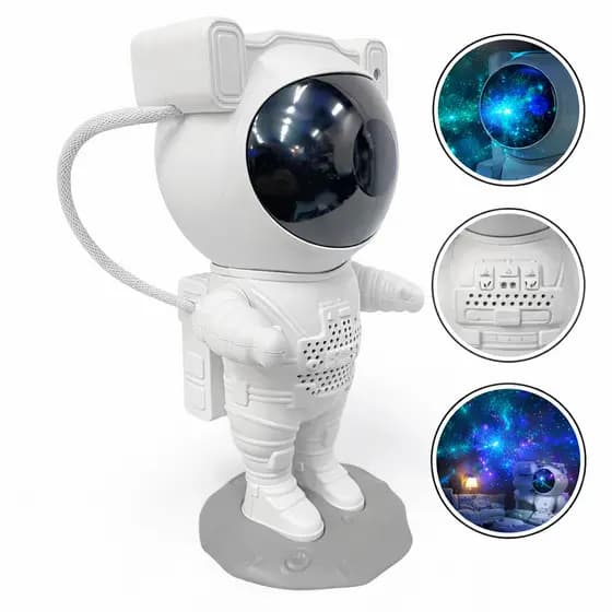 Projetor Luminaria De Luz Noturna Com Caixa de Som Bluetooth e Galaxy Star Galaxia Nebulosa