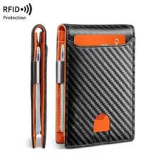 Carteira Masculina Mágica Bolso Antifurto Porta Cartão Rfid Preto