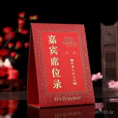 Novos cartões de lugar para banquetes, cartões de mesa em papel kraft vermelho estilo chinês para banquetes, cartões de