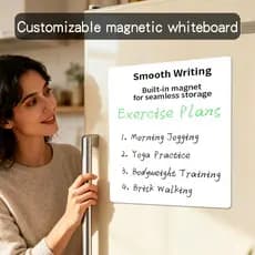 Quadro branco magnético adesivo para geladeira, quadro de mensagens de tamanho grande, personalizável, quadro de escrita