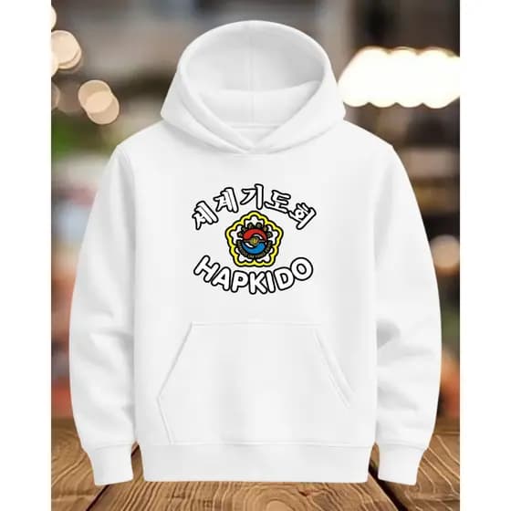 Moletom Canguru Unissex Blusa De Frio Com Capuz Casaco Hapikido Arte marcial Luta