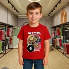 Camiseta Infantil Pra Criança Camisa 100% Algodão Premium Neymar Njr