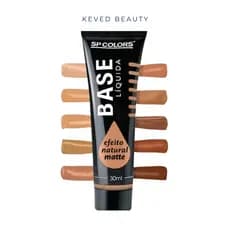 Base Liquida Para Pele Sp Colors Alta Cobertura 6 Tons