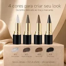 【Sivelya】Lápis Delineador em Gel para Olhos, Textura Cremosa e Alta Pigmentação, À Prova d’Água e Não Borra, Fácil de Ap