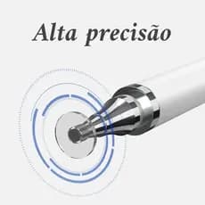 Caneta Stylus 2 em 1 com Ponta de Borracha Substituível para Tela Sensível ao Toque