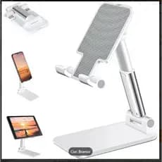 Suporte Para Celular e Tablet Dobrável Portátil Ajustável Apoio Mesa