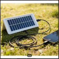 Painel Solar Leve e Portátil, 5V 2W, Carregador Solar para Celular com Porta USB para Carregamento