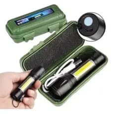 Mini Lanterna Luz Forte acampamento Tática Com Led E Zoom Recarregável Usb Lanterna De Mao 511