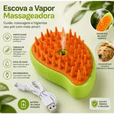 Escova Vapor Tira Pelo PET Recarregavel