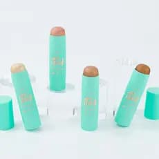 Iluminador Stick Shine & Glow Perolado Champagne Brilho Espelhado Vegano Original Vizzela