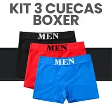 Kit Cuecas Boxer Masculinas Adulto De Microfibra3 Peças Leve Confortável