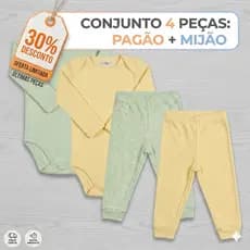 KIT CONJUNTO 4 PEÇAS INFANTIL BODY + CALÇA – CONFORTO E ESTILO PARA BEBÊ