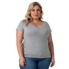 Blusa Plus Size Feminina Gola V Confortável e Elegante 103836-DROP