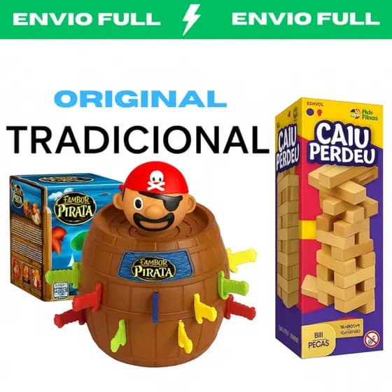 Brinquedo Infantil Kit Barril Pirata e Caiu Perdeu Jogo Interativo de Mesa Presente Dia Das Crianças