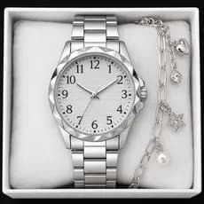 Kit Relógio Feminino Original + Pulseira De Luxo Presente Dia Dos Namorados