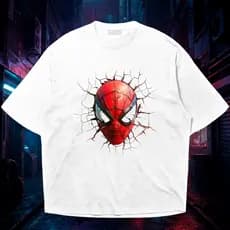 Camiseta Homem-Aranha Efeito 3D Estampa Full Casual Streetwear