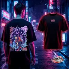 Camiseta Anime Solo Leveling Oversized Premium Streetwear 100% Algodão / Academia / Casual