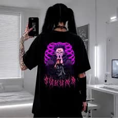 Camiseta Anime Jujutsu Kaisen Ryomen Sukuna Oversized Premium Streetwear Casual Academia Treino