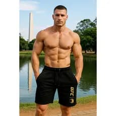 BERMUDA SHORT MOLETOM ESPORTIVO LUTA TREINO ACADEMIA CORRIDA ARTES MARCIAIS LEVINHO RESISTENTE LANÇAMENTO