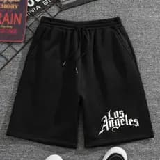 Bermuda Moletom Premium Levinho Estilo Oversized Larguinho Los Angeles Short masculino linha premium