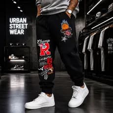 calça de moletom masculina Minialista flanelada com cordão de ajuste 100% algodão caimento perfeito Envio 24H