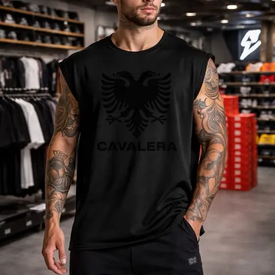 Regata Masculina algodão camiseta Regata Oversized casual Marca Famosa Estilosa Algodão Caimento Perfeito Lançamento