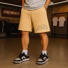 Bermuda Moletom Levinho Short masculino Streetwear Shortinho Flanelado Fire Tecido Premium linha Premium