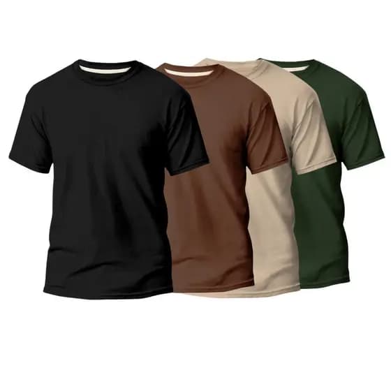 Kit 4 Camisa Masculina  Algodão Básica Varias Cores Lisa promoção confortavel envio rapido tendencia