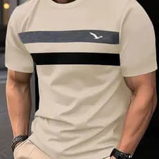 Camiseta Masculina algodão Casual de Manga Curta com Gola Redonda laçamento envio rapido