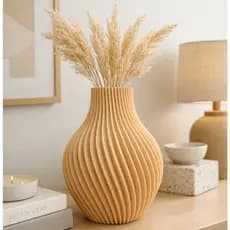 Vaso Decorativo Moderno 18cm Minimalista Elegante para Sala Mesa Escritório Decoração Casa Impressão 3D