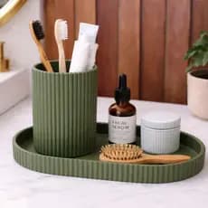 Kit Organizador Mesa Impressão 3D Porta Caneta e Bandeja Minimalista
