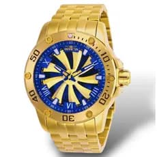 Relógio Speedway Turbine Dourado Masculino Banho De Ouro 18K, com caixa