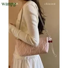 Estilo Sul Chio2nd Ouvindo a Lan Underarm Bag Senhoras 2026 Novo Estilo Rosa Commuter Bag Corrente de Ombro [Bolsa Cross