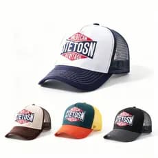 Boné americano retrô clássico combinando com cores Stanson Trucker Boné de beisebol americano meia rede