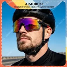 (AIMURUSI) Caminhadas Sem Moldura Correndo Aero Ciclismo Estilo Esportivo Lente HD Polarizada Óculos De Sol Unissex Nova