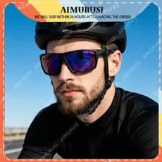 (AIMURUSI) Nova Chegada Estilo Esportivo Caminhada Corrida Ciclismo Aero Personalidade Aro Completo Proteção UV Óculos D