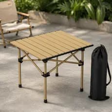Mesa Camping Dobrável Portátil Alumínio Praia Acampamento Camping Churrasco C/ Bolsa De Transporte