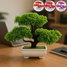 Mini Bonsai Vaso Planta Artificial Para Decoração Árvore Realista Premium Modelo Nuvem