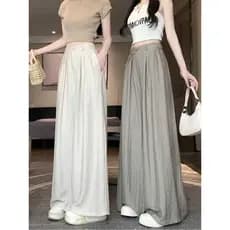 Novo estilo chinês Yamamoto Hakama calças de perna larga feminina verão estilo fino Zen antigo Drape calças compridas 20