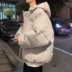 Jaqueta masculina acolchoada de algodão estilo Hong Kong, roupa de rua, inverno, espessada, tamanho grande, roupas de in