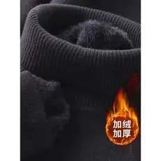 Counter Retreat Fleece-Fleece-Fleece Quente Gola Alta Suéter de Lã de Uma Peça Masculino Outono Inverno Lapela Bottoming