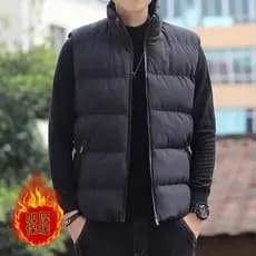 Outono inverno sem mangas para baixo jaqueta 2026 novo estilo leve quente colete de algodão masculino grosso colete jaqu