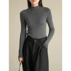 Yangzi fio 48 peças suéter feminino de lã cheia sem costura peça única gola meia alta camisa de fundo de malha roupas fe