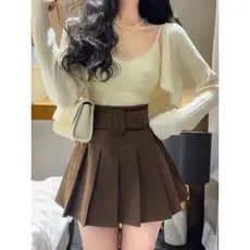 Retro veludo saia feminina Plus Size gordura mm primavera novo estilo cintura alta a linha saia mais magro olhar capa ca