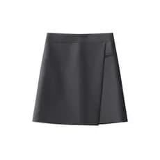 Tamanho grande cinza high-End saia feminina outono 2026 novo estilo terno saia de cintura alta mais magro olhar A linha