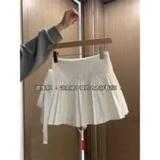 Saia de renda branca de tamanho grande feminina pequena saia estilo Preppy saia plissada saia curta primavera saia evasê