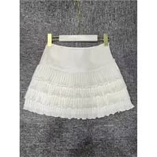 Coreia Dongdaemun saia de bolo de renda branca feminina primavera novo estilo Design sensação fungo borda cintura alta s