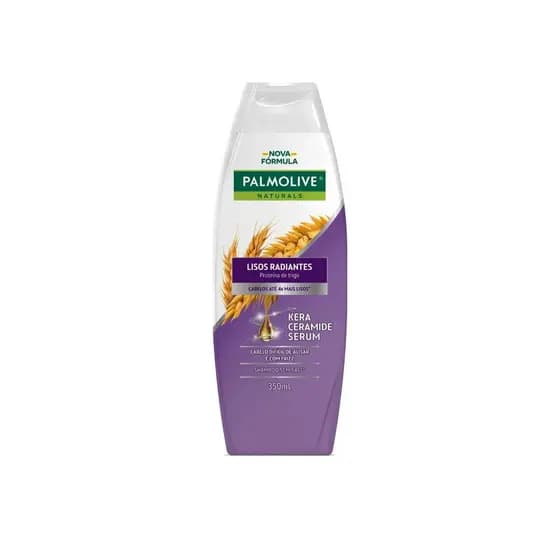 Shampoo Palmolive Naturals Lisos Radiantes 350ml Sem Sal Anti Frizz