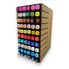 kIT 2 Suporte Organizador para Canetas Touch Marcadores Caixa Nicho em Mdf Cru 120 Cores