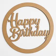 Palavra Decorativa em MDF para Painel de Aniversario Happy Birthday Decoração